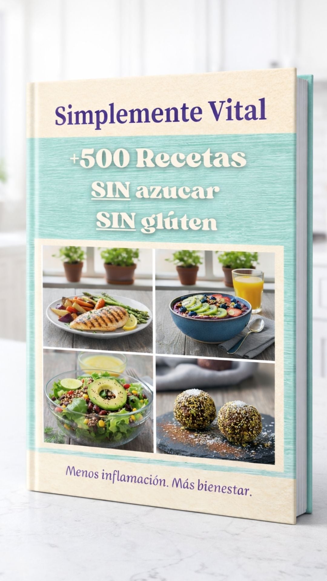 +500 Recetas SIN Azúcar SIN glúten 2 Regalos + 10 BONUS EXCLUSIVOS